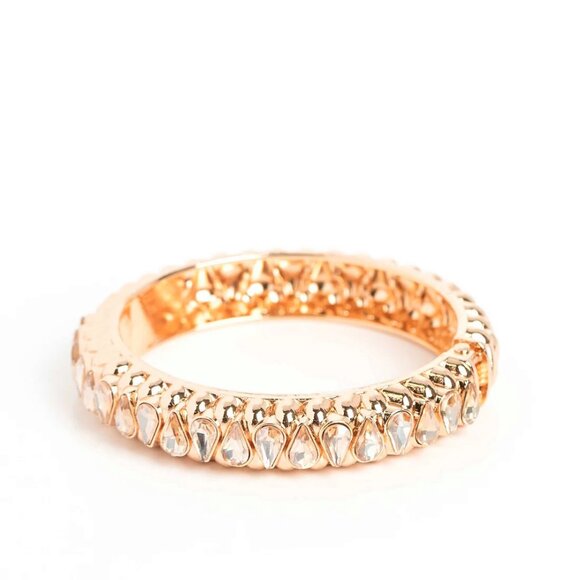 Paparazzi Jewelry - Crafted Coals - Gold Bracelet - Vintage - Picture 2 of 4